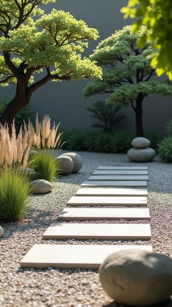 peaceful minimalist garden retreat