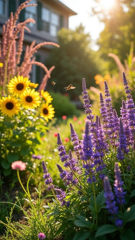 pollinator friendly colorful flowers