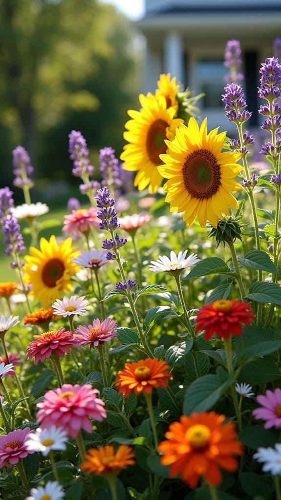 pollinator friendly native flower beds