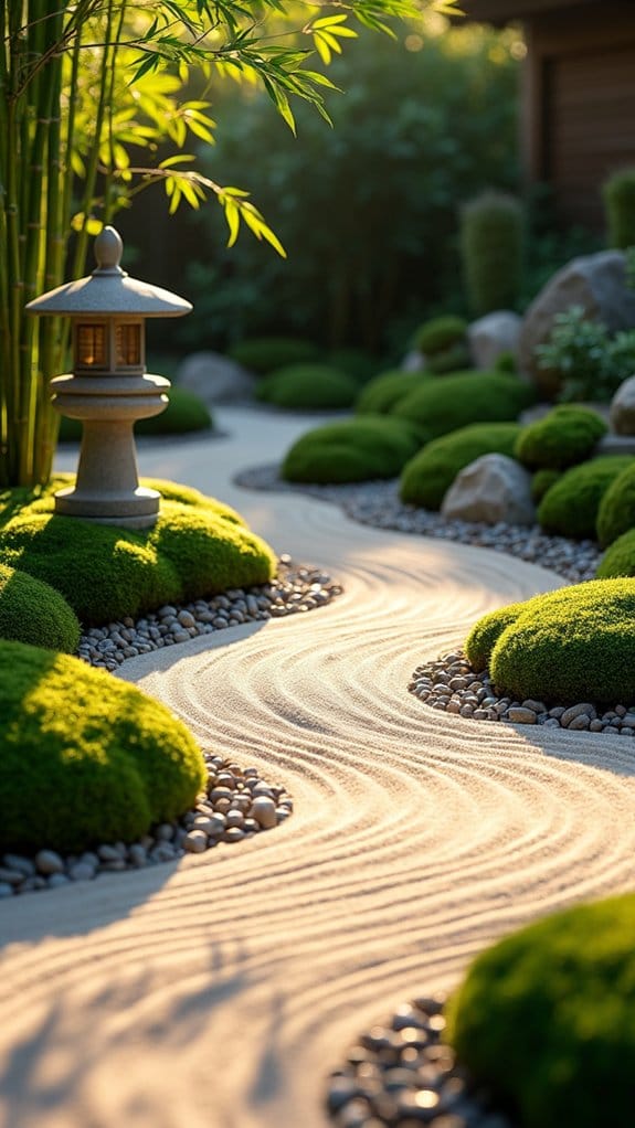 raking sand for tranquility