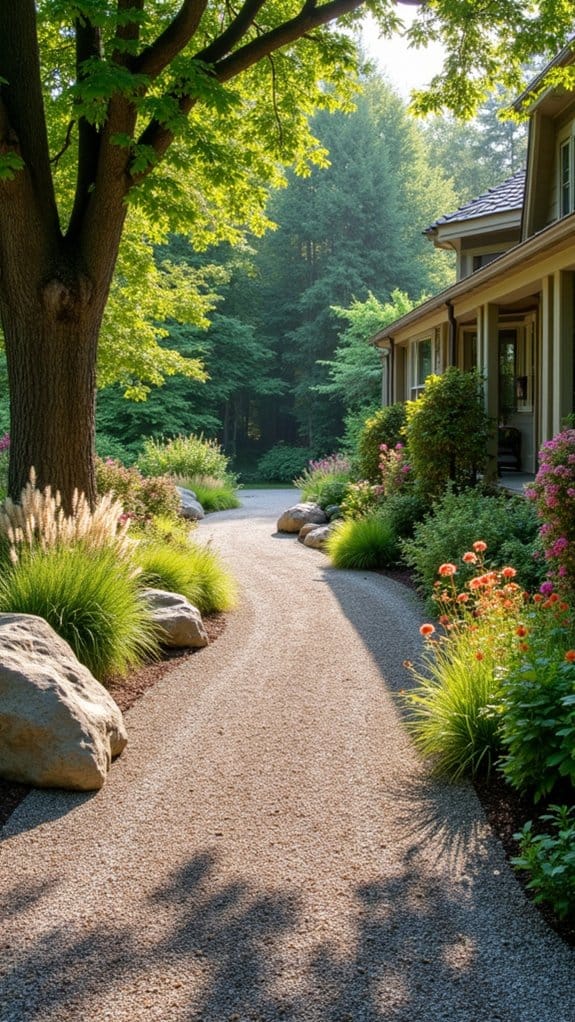 rustic cost effective driveway solution