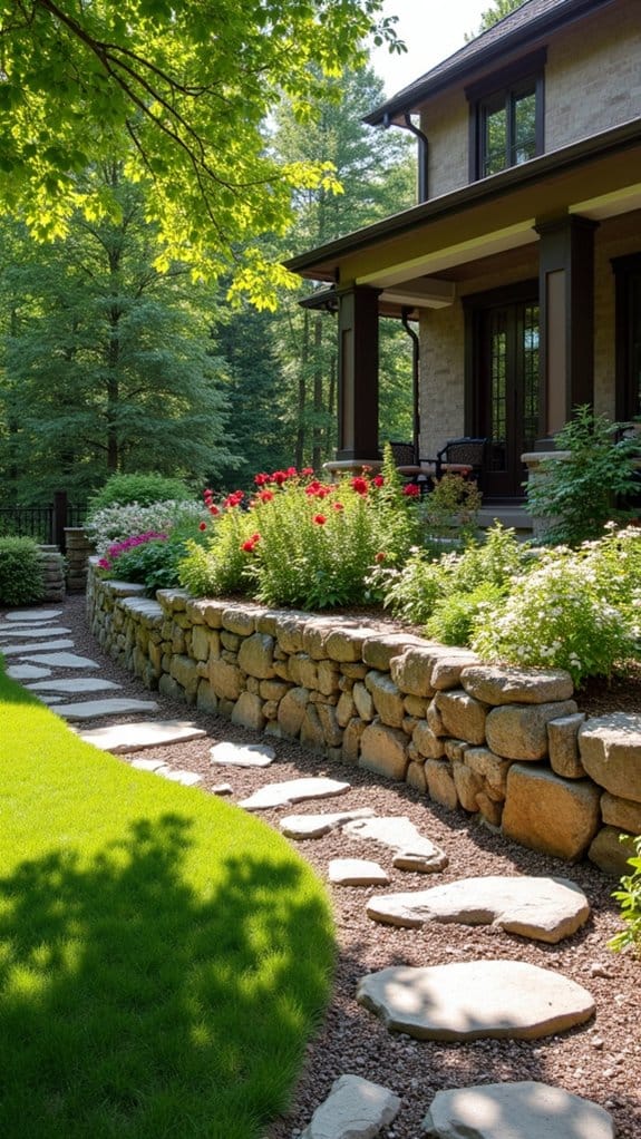 rustic retaining walls charm