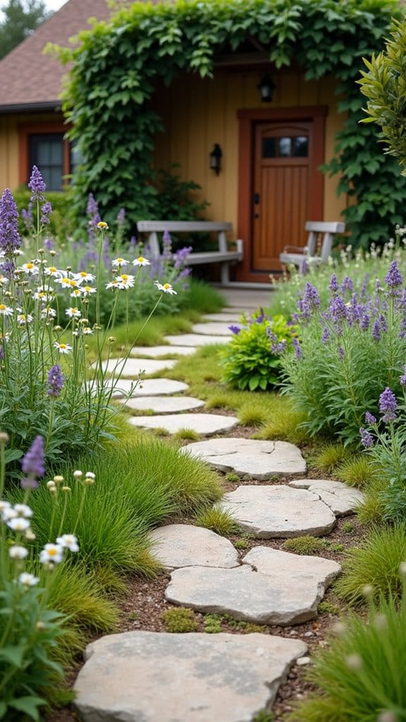 rustic stone pathway design