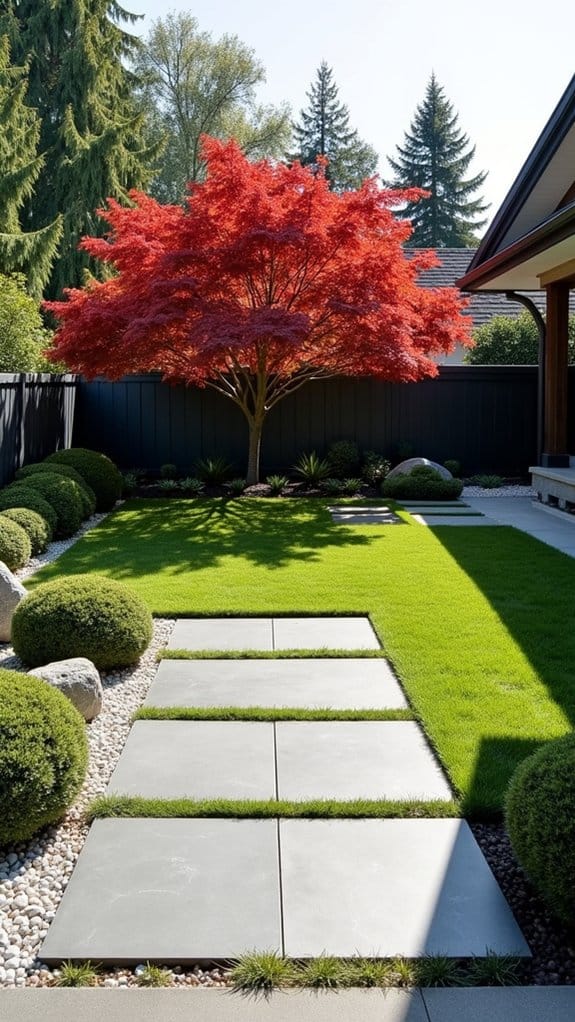 serene cohesive low maintenance landscaping
