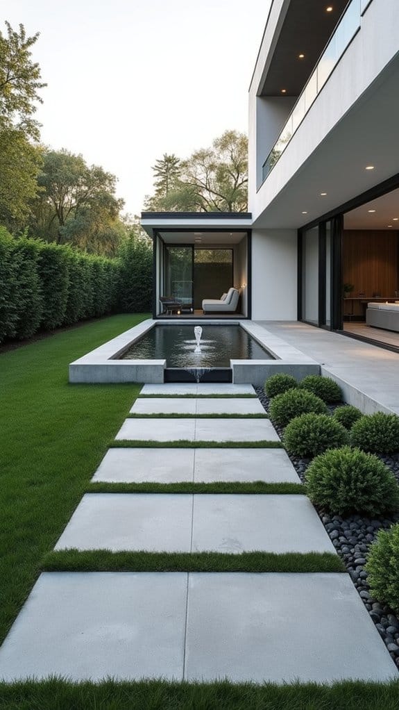 serene minimalist water features