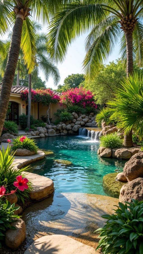 serene tropical water features