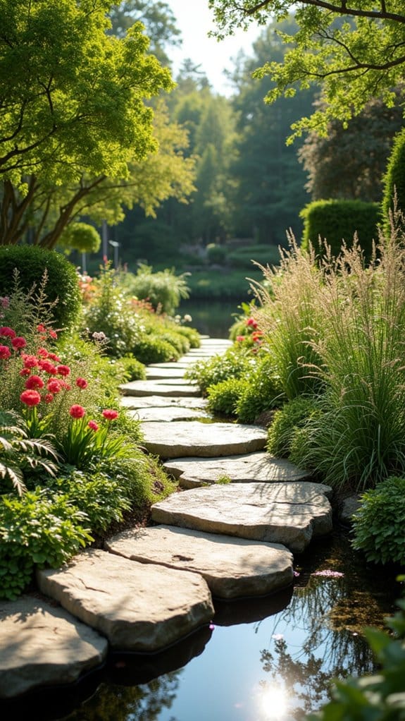serene water edge relaxation trails