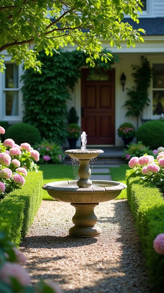 serene water features enhance tranquility