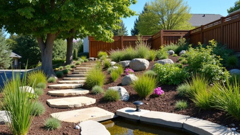 sloped yard landscaping ideas