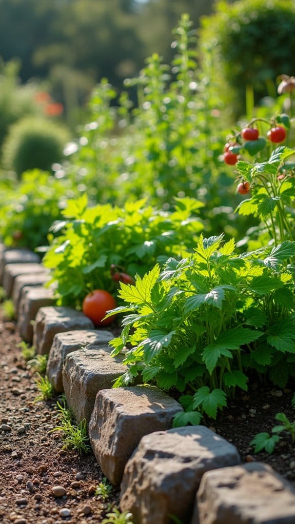 stone borders for gardens