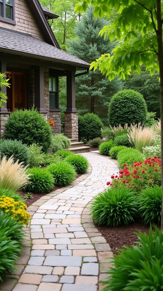 stone pathways and borders