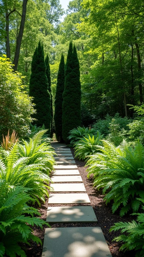 stunning shade garden foliage