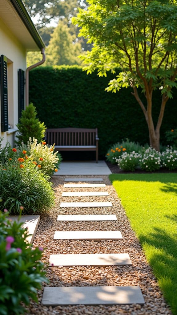 stylish low maintenance front yard