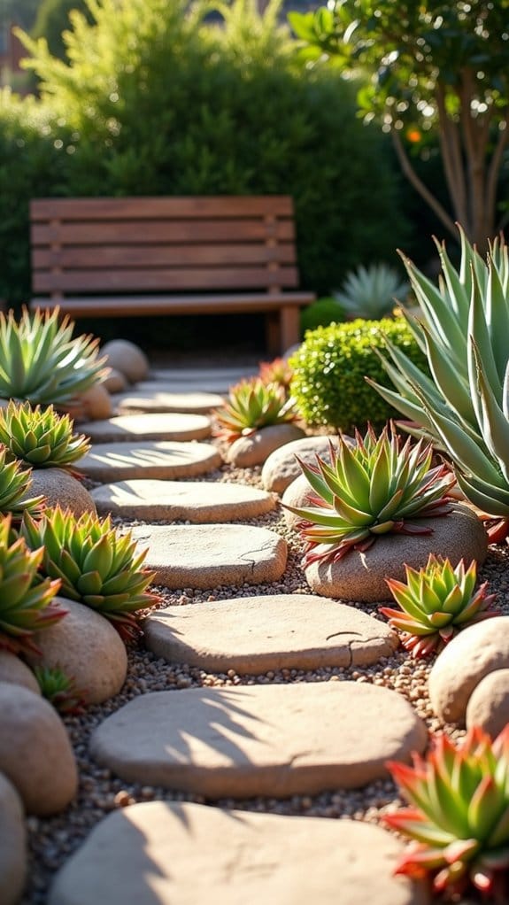 succulent rock garden beauty