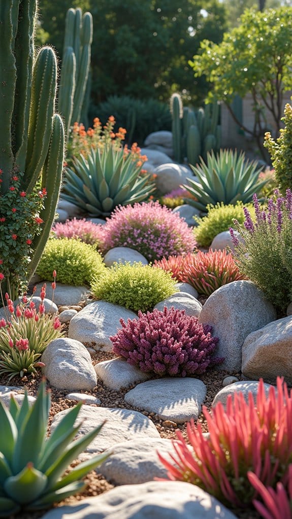 succulents thrive in rock gardens