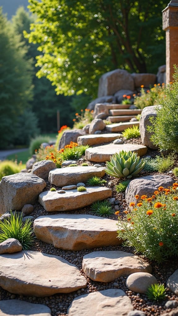 terraced stone layers enhance landscapes