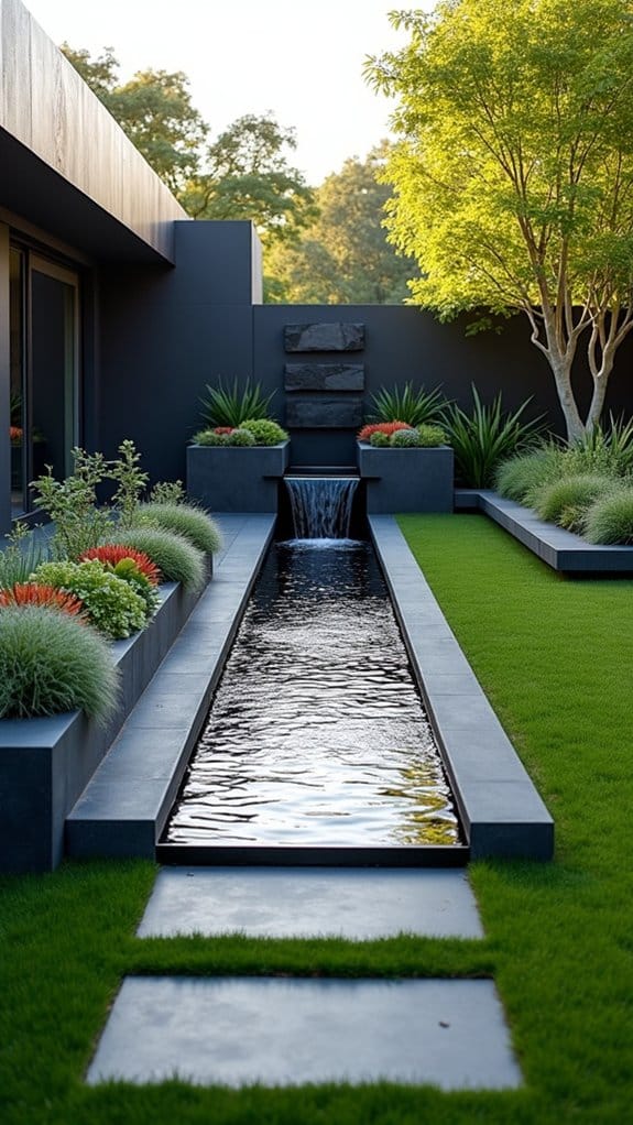 tranquil modern water features