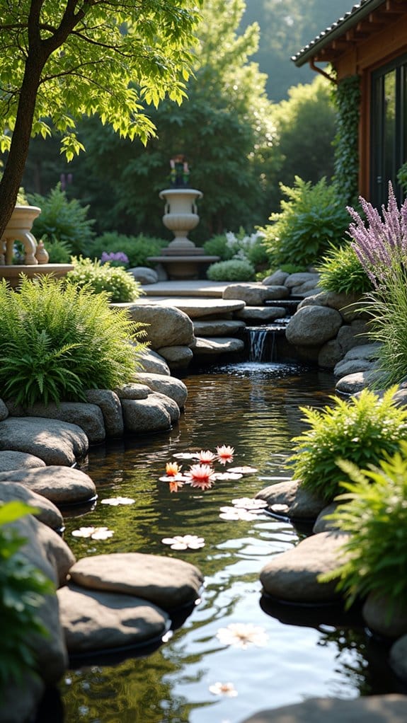 tranquil water feature oasis