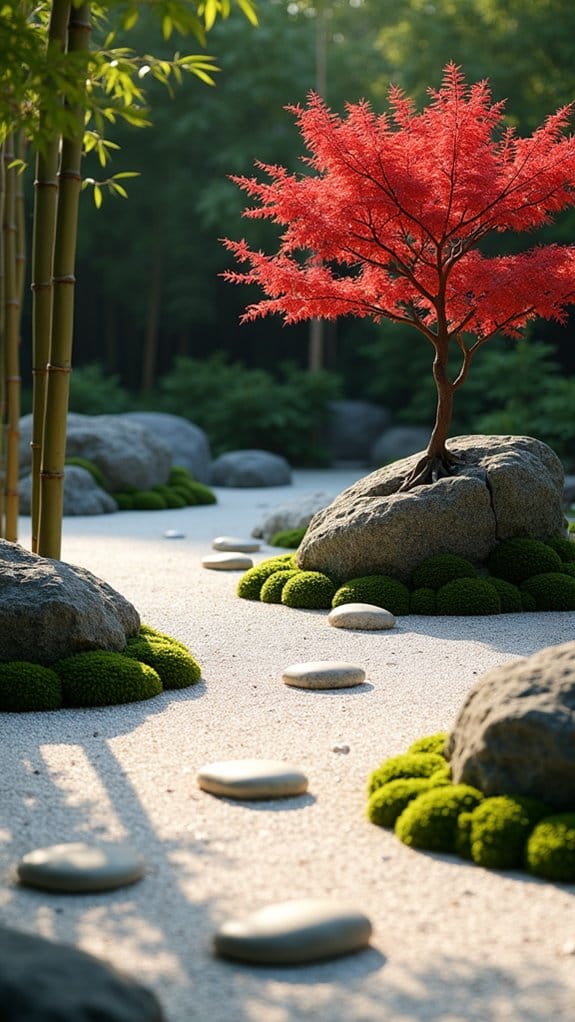 tranquil zen rock garden
