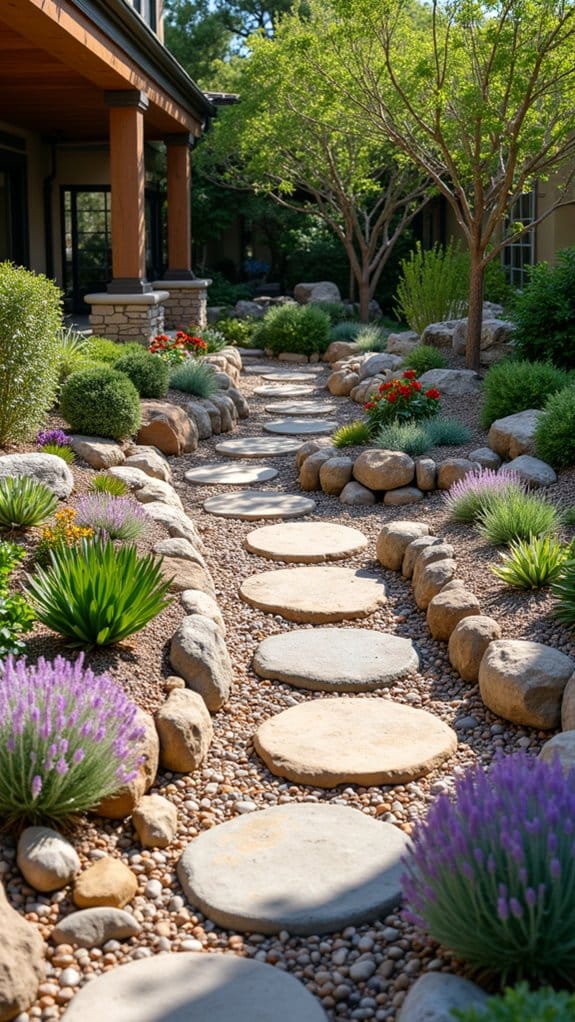transform yard with rocks