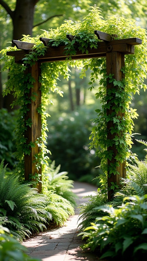 trellis with climbing plants