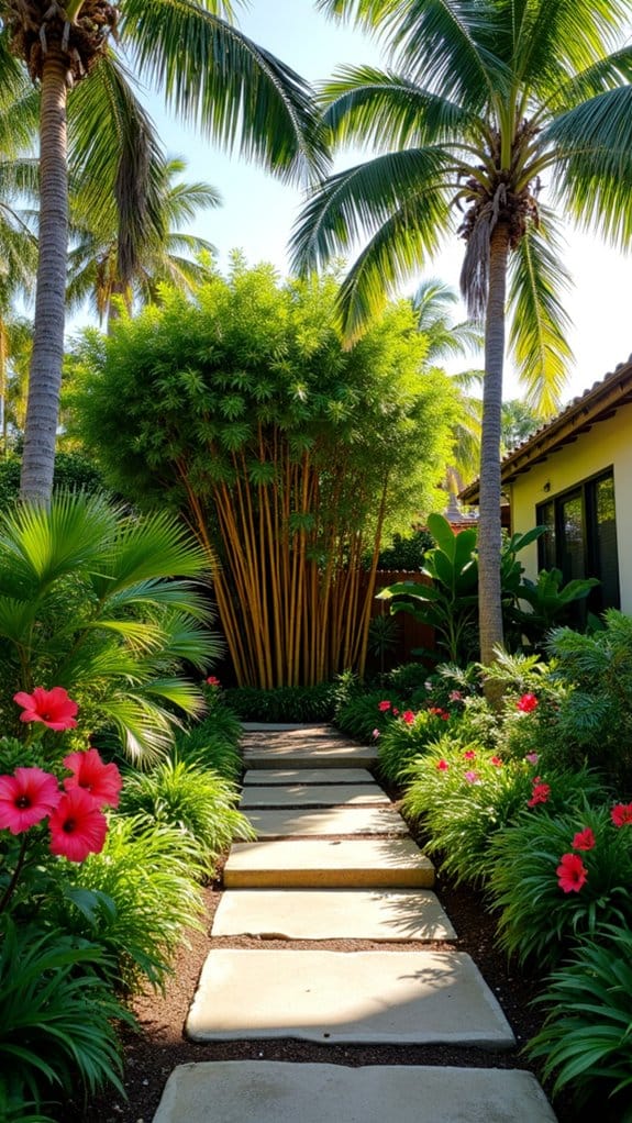 tropical lush privacy screen