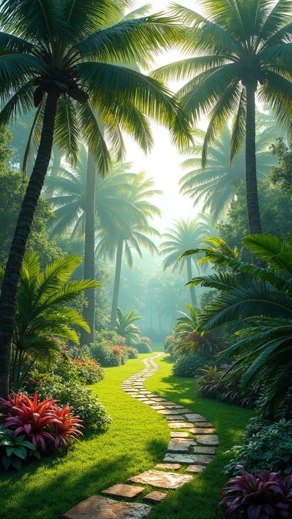 tropical paradise with greenery