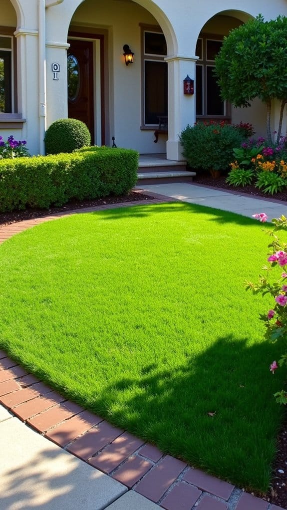 turf borders enhance landscaping