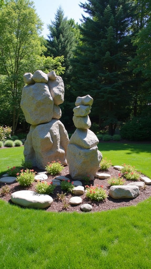 unique rock sculpture focal points