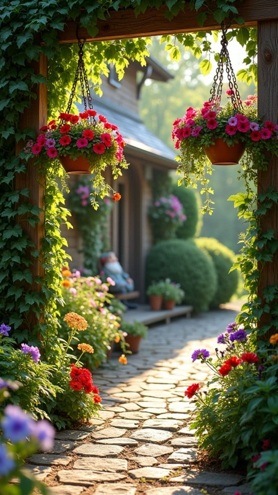 vertical gardening with planters