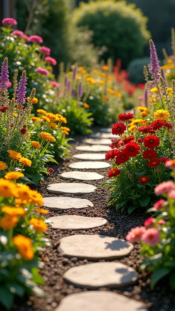 vibrant annual flower beds