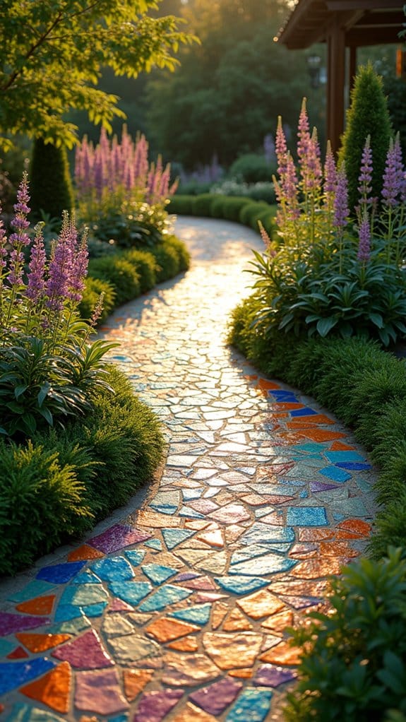 vibrant artistic garden pathway