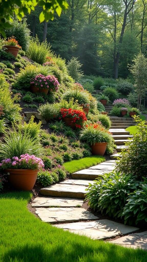 vibrant container garden arrangement