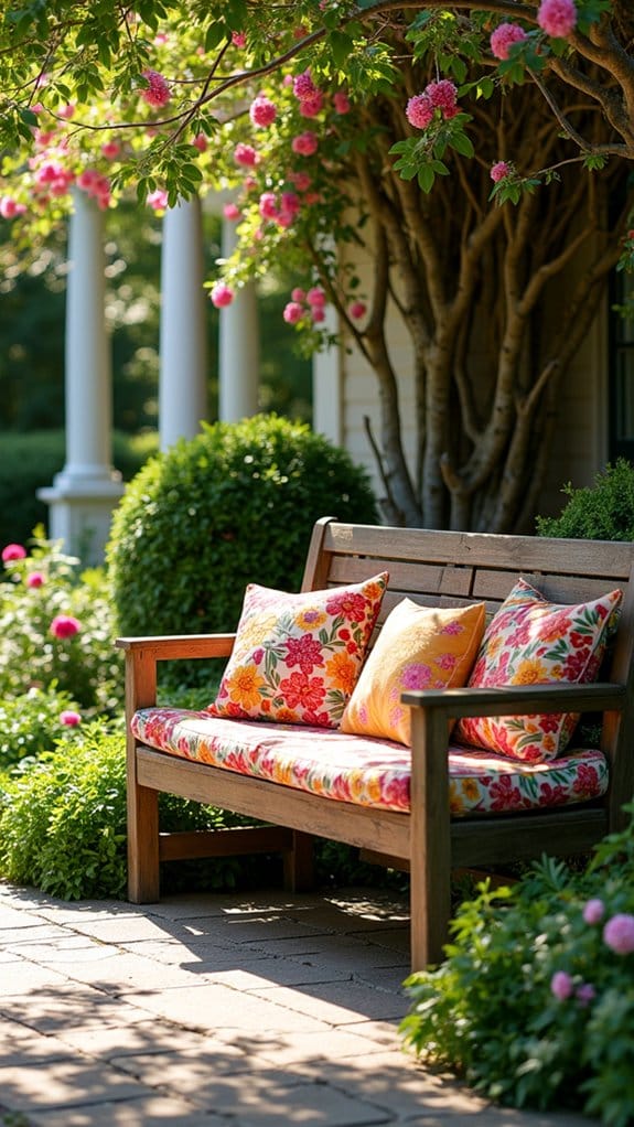 vibrant floral seating oasis