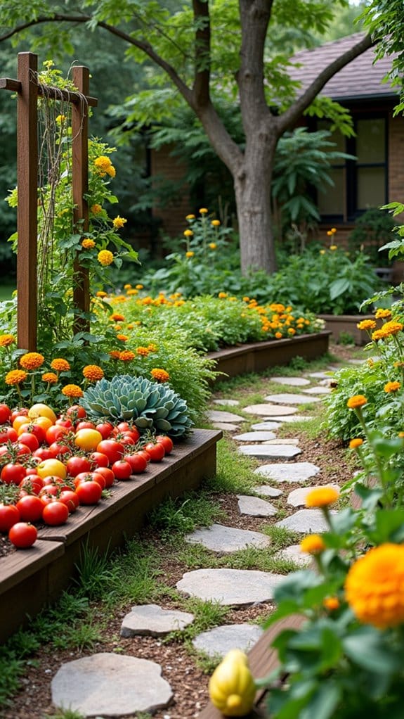 vibrant fruit vegetable garden