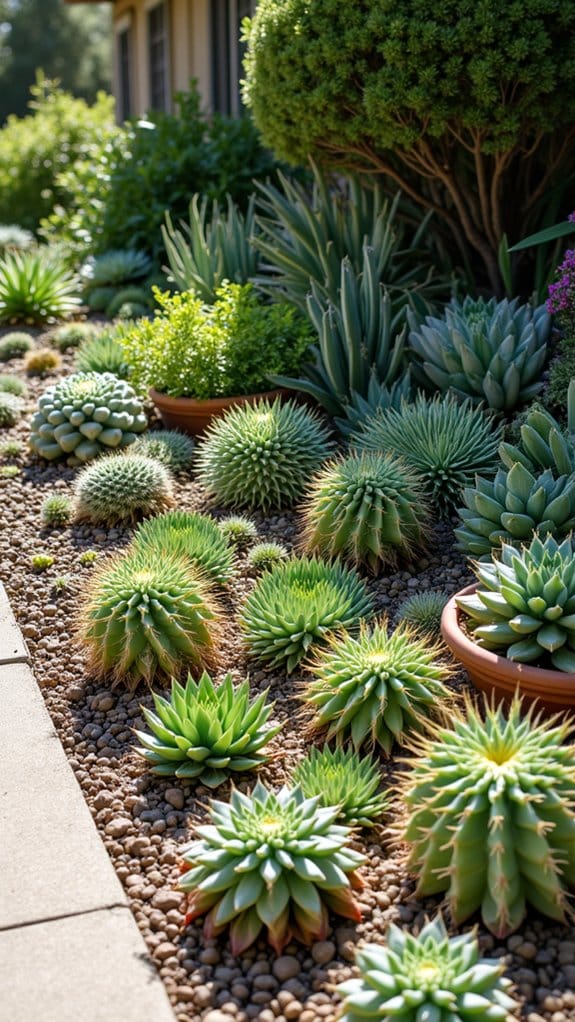 vibrant succulent cactus displays