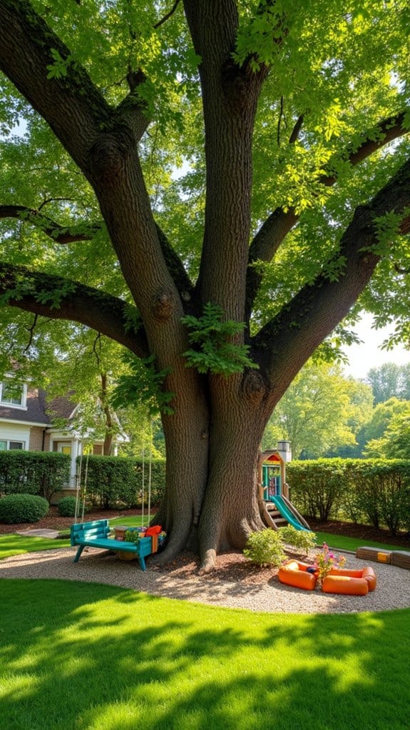 vibrant tree play area