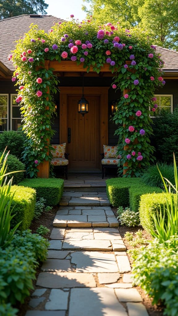 vibrant vertical garden display