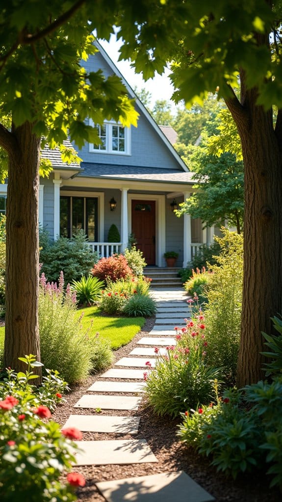 warm wooden landscape borders