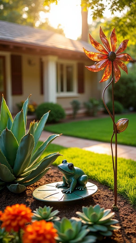 whimsical garden art pieces