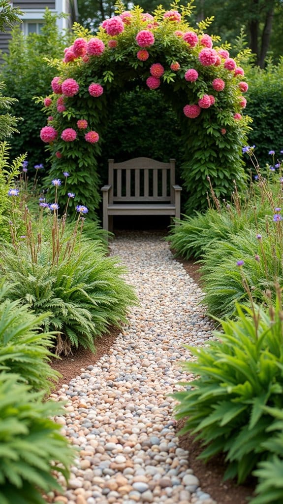 whimsical pebble garden paths