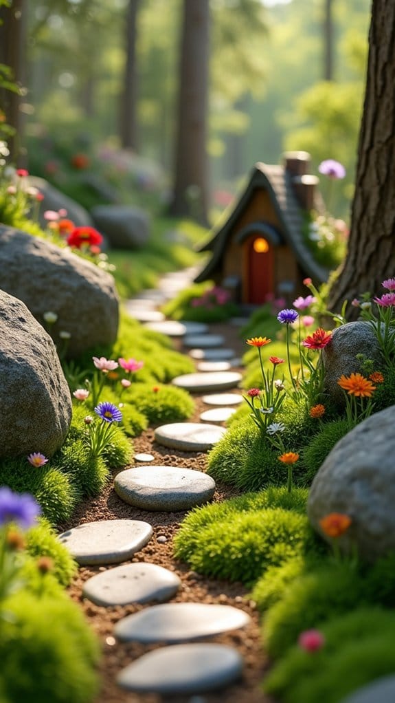 whimsical stone fairy pathways