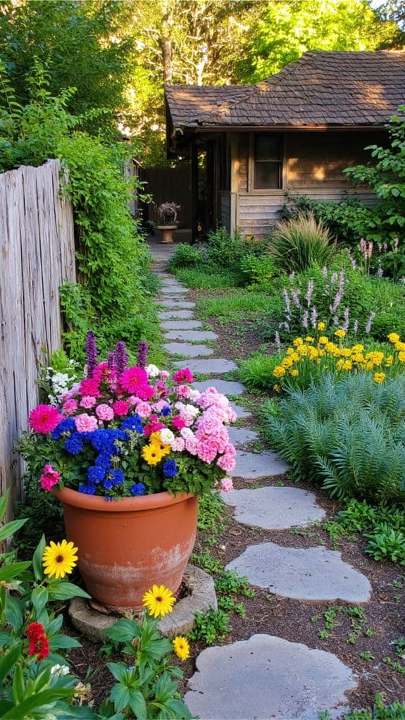 bold blooms create focal points