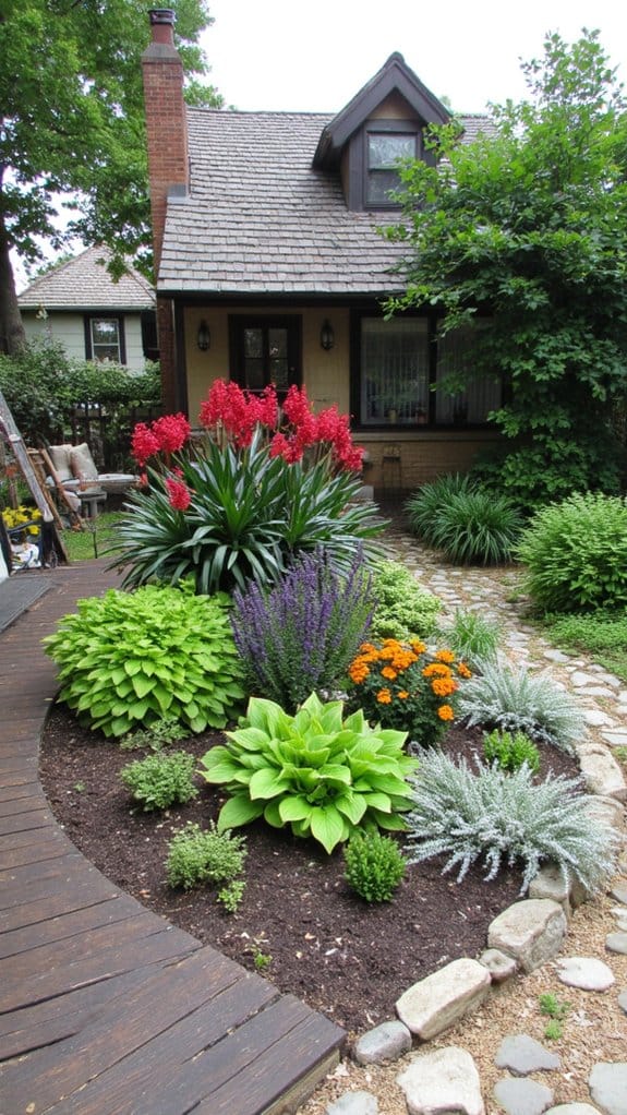 bold foliage enhances texture