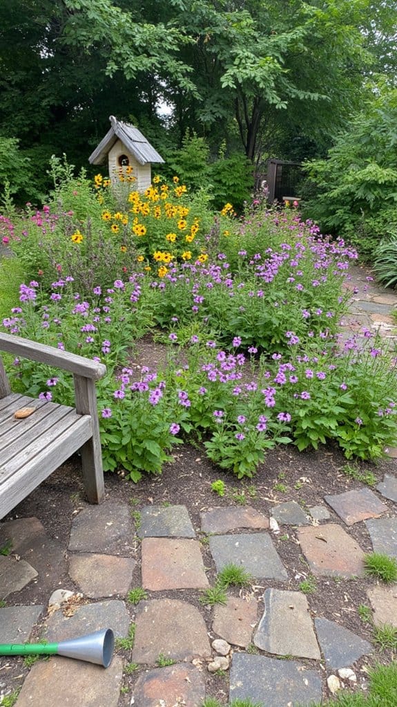 butterfly friendly flower bed