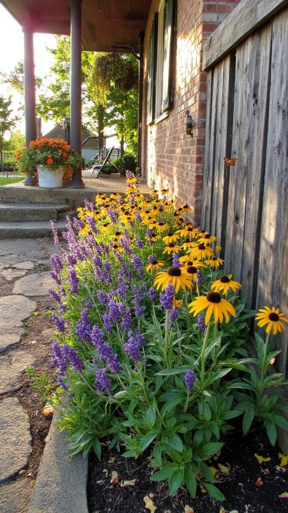 butterfly friendly native flower bed