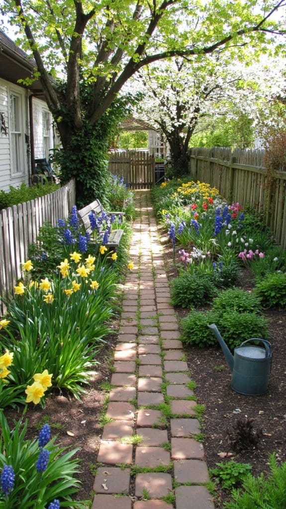 charming mixed flower garden