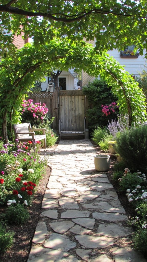 charming pathways enhance gardens