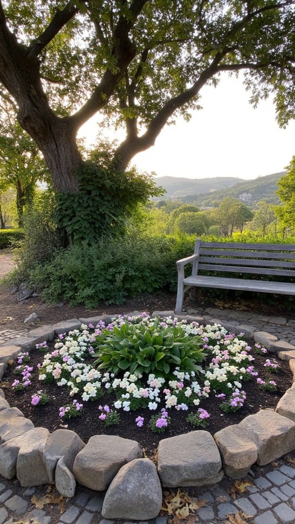 circular beds enhance viewpoints