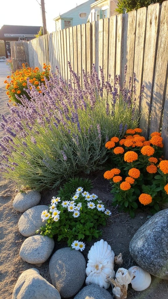coastal flower bed design